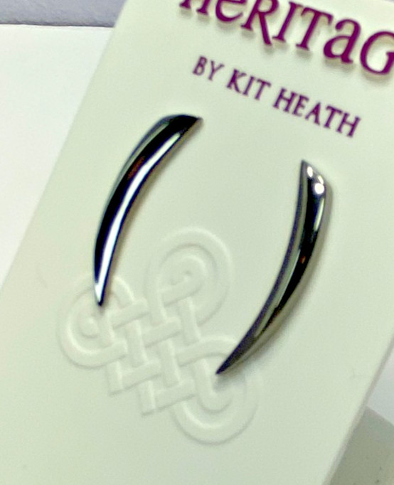 Kit Heath Ruthenium over Sterling Silver Post Thorn Earrings 1″ Long NWT