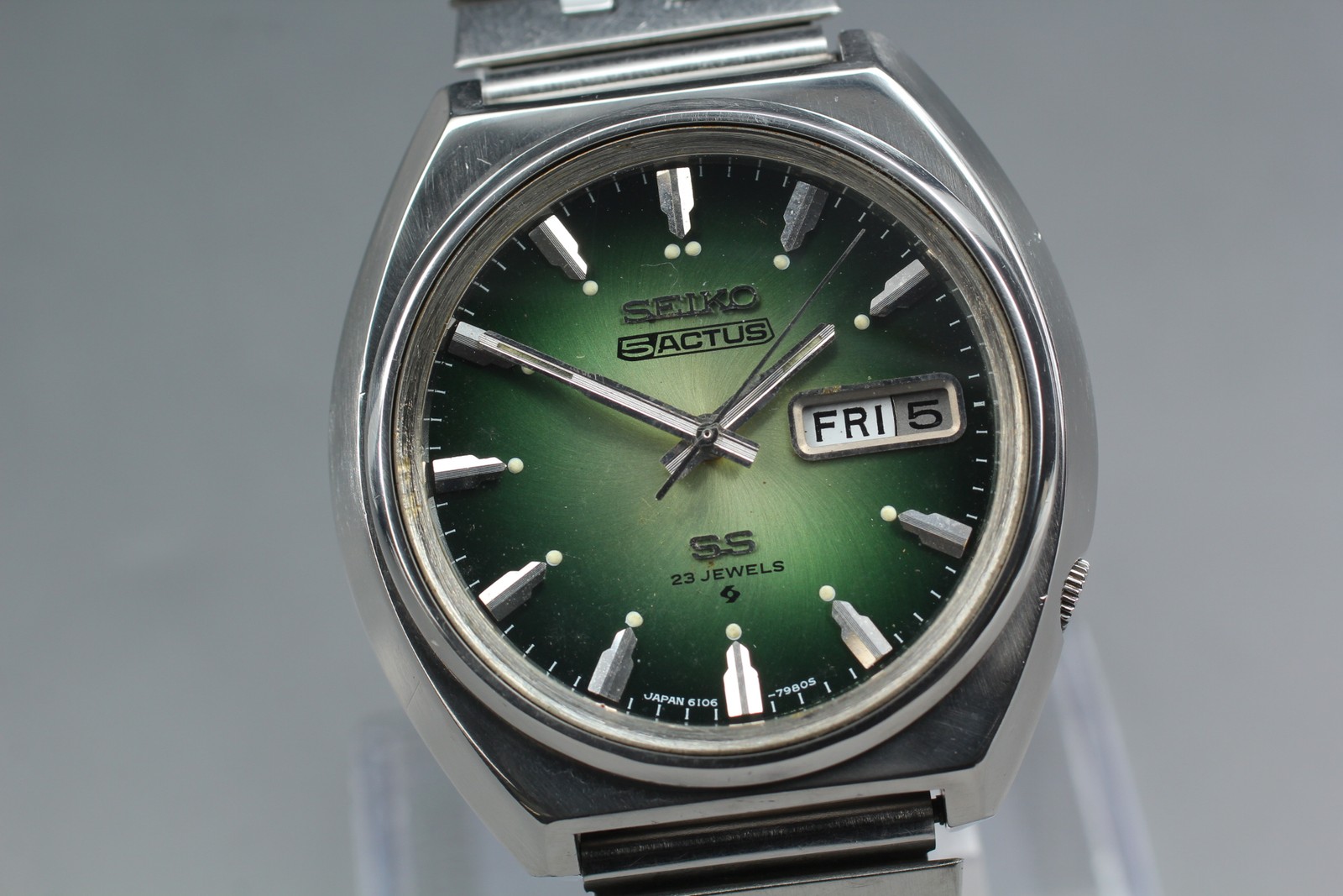 Seiko Actus 6106-7700 Green Dial 23J Automatic Vintage Men’s Watch [Exc+4] JAPAN