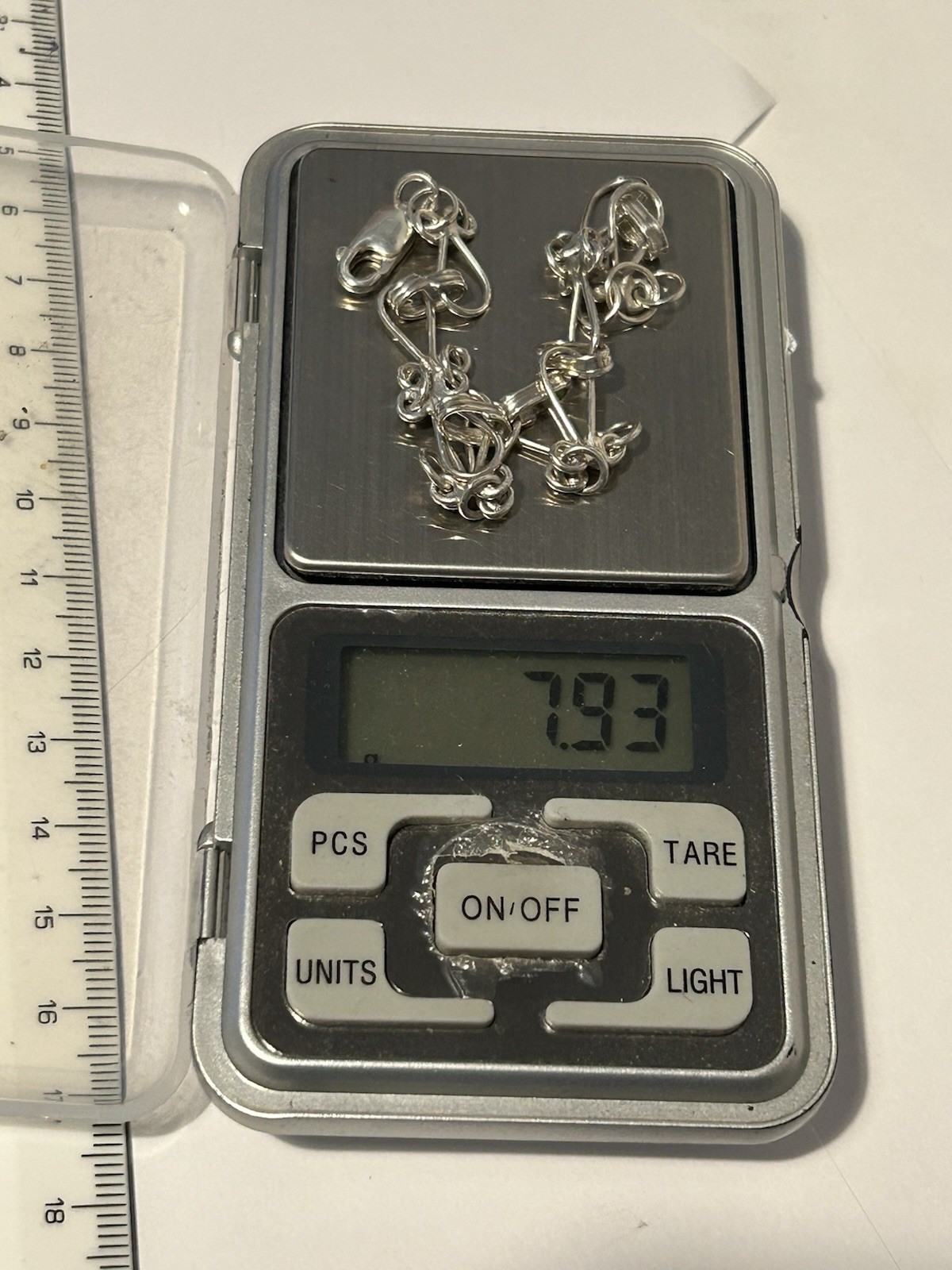 Sterling Silver Scottish (2024 HM’d) Handmade Fancy Link 20cm Bracelet. (7.93g)