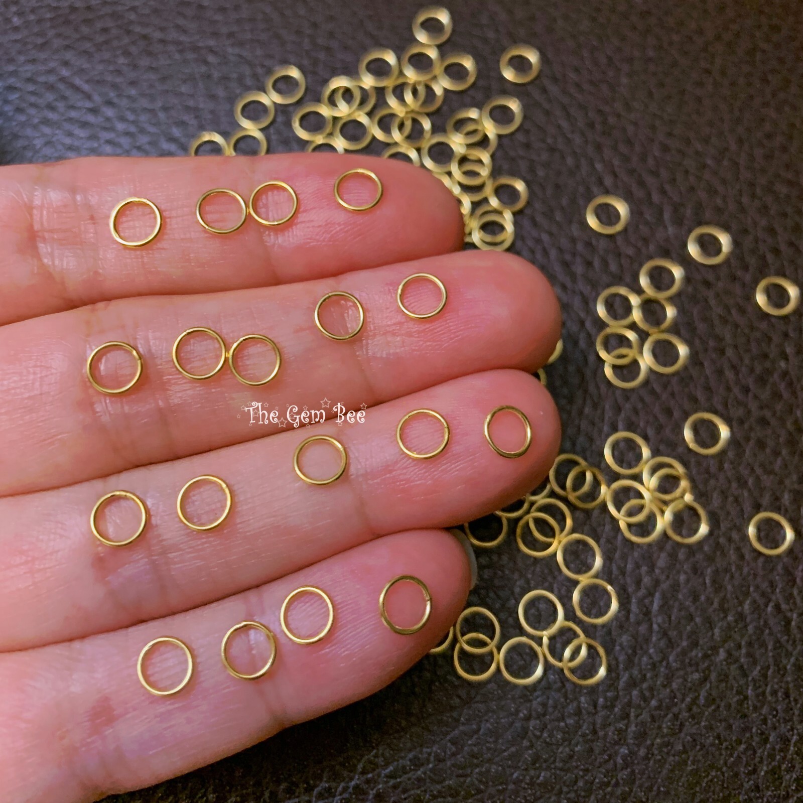 5MM 23 Gauge 14K Solid Yellow Gold Round CLOSED Jump Ring Finding