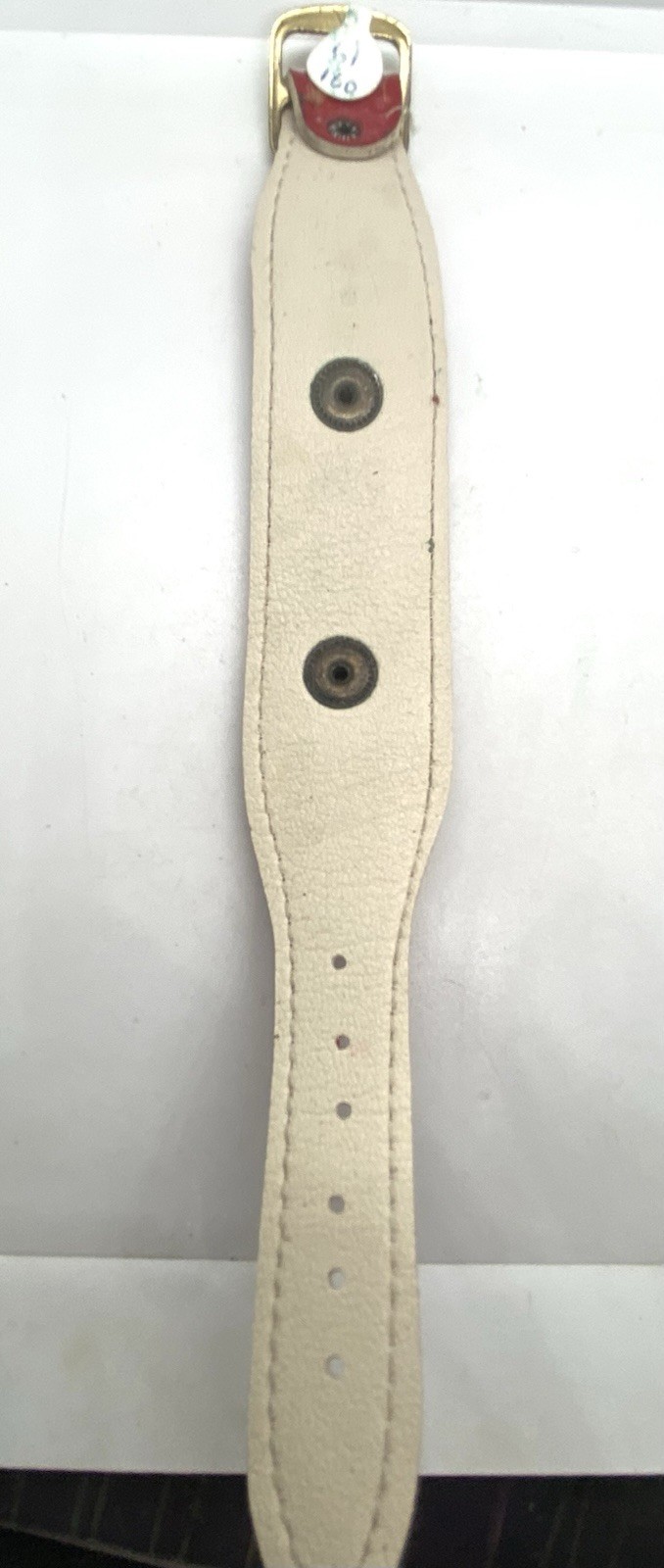 NEW VTG Cuff Watch Band Bund Red Leather 13mm Lugs New Old Stock Up To 7” Wrists