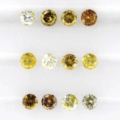 YELLOW DIAMOND 2.75 MM ROUND CUT ALL NATURAL SOLD PER STONE F-2792