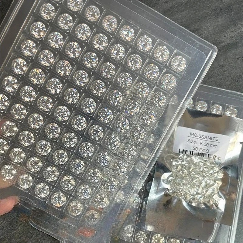 US Small Size Wholesale Loose Moissanite Round GRA VVS D 0.8mm-2.9mm for Jewelry