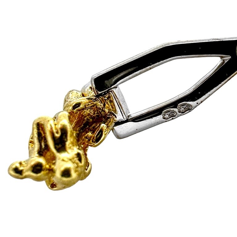 Mid-20th Century French 18k Yellow Gold Artisan Hand Crafted Erotic Cuff Links