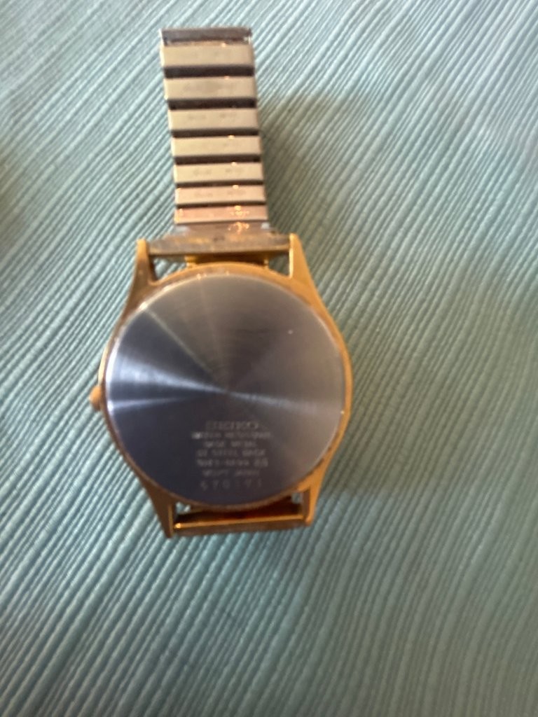 Vintage Seiko Gold-Tone Day-Date Quartz Watch