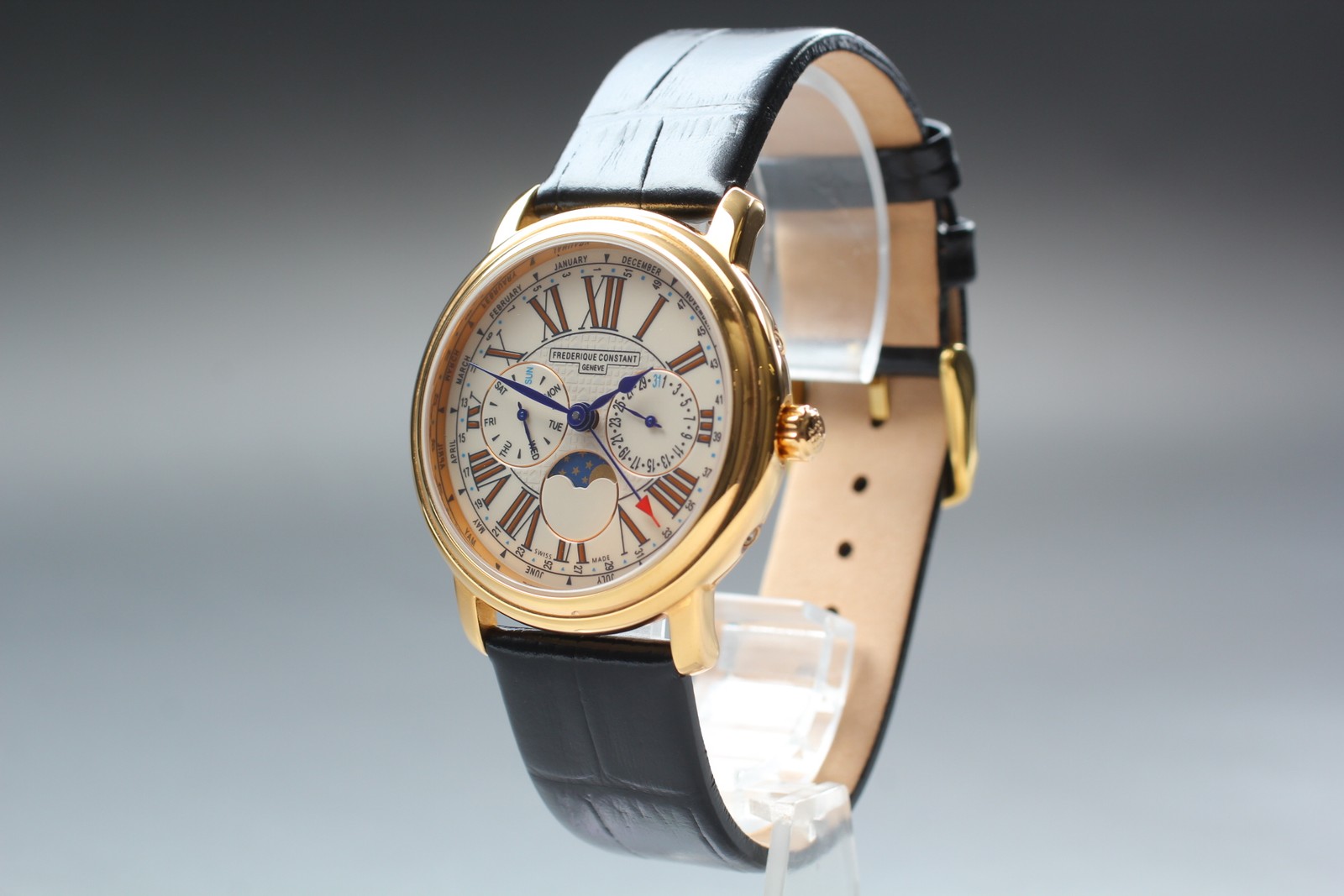 Frederique Constant FC270X3P4/5/6 Moon Phase 38mm Quartz Men’s Watch [Near MINT]