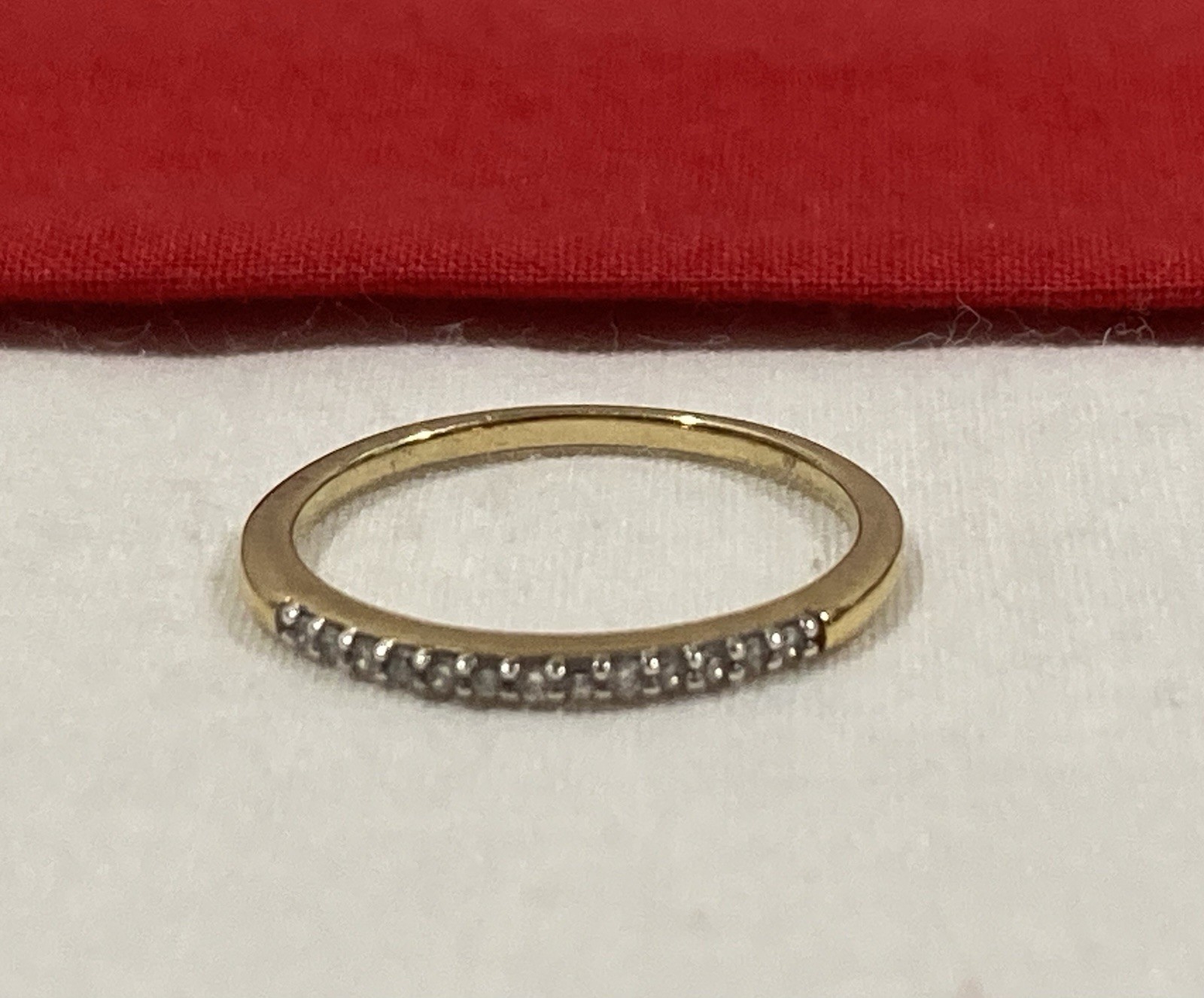Sk9 Platinaire Allure Gems Sterling Silver Gold Vermeil Diamond Band Ring 6.75