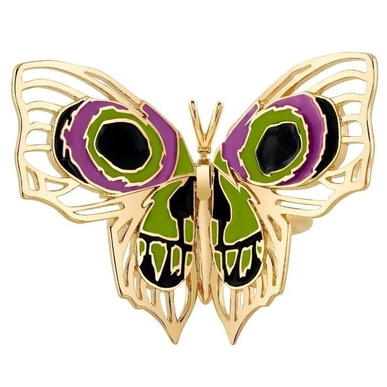Arcane Jinx Butterfly Ring, League of Legends Adjustable Open Band Index Finger
