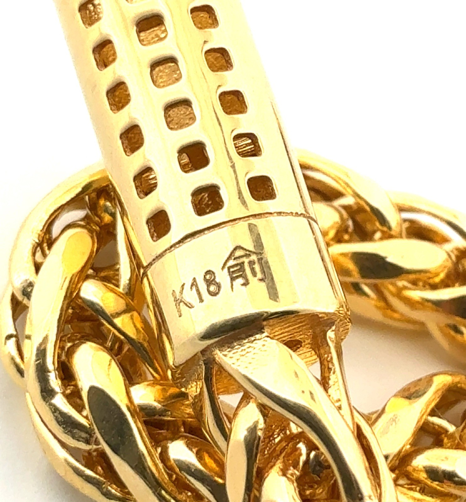 6” Women’s 18k Yellow Gold Franco Foxtail Link Bracelet Made in Japan 6.85g