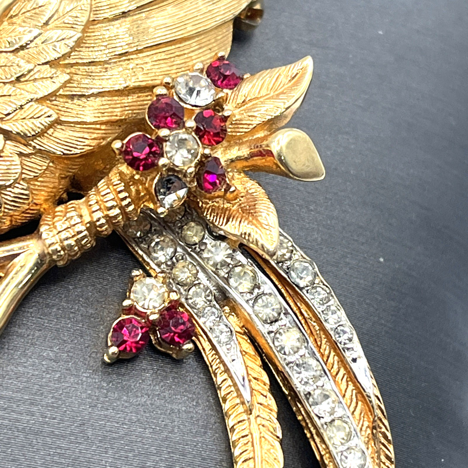 Vintage Marcel Boucher Brooch Bird of Paradise Brooch Gold Tone Plated 4″