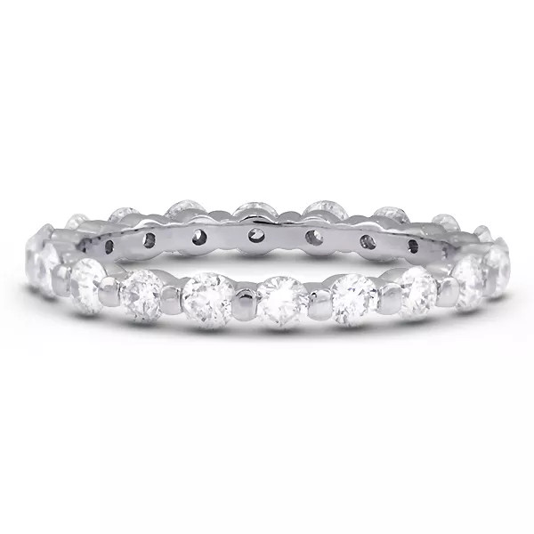 14K Gold Eternity Wedding Ring Classic 1.80 Carat Round Lab-Grown Diamond D VVS1