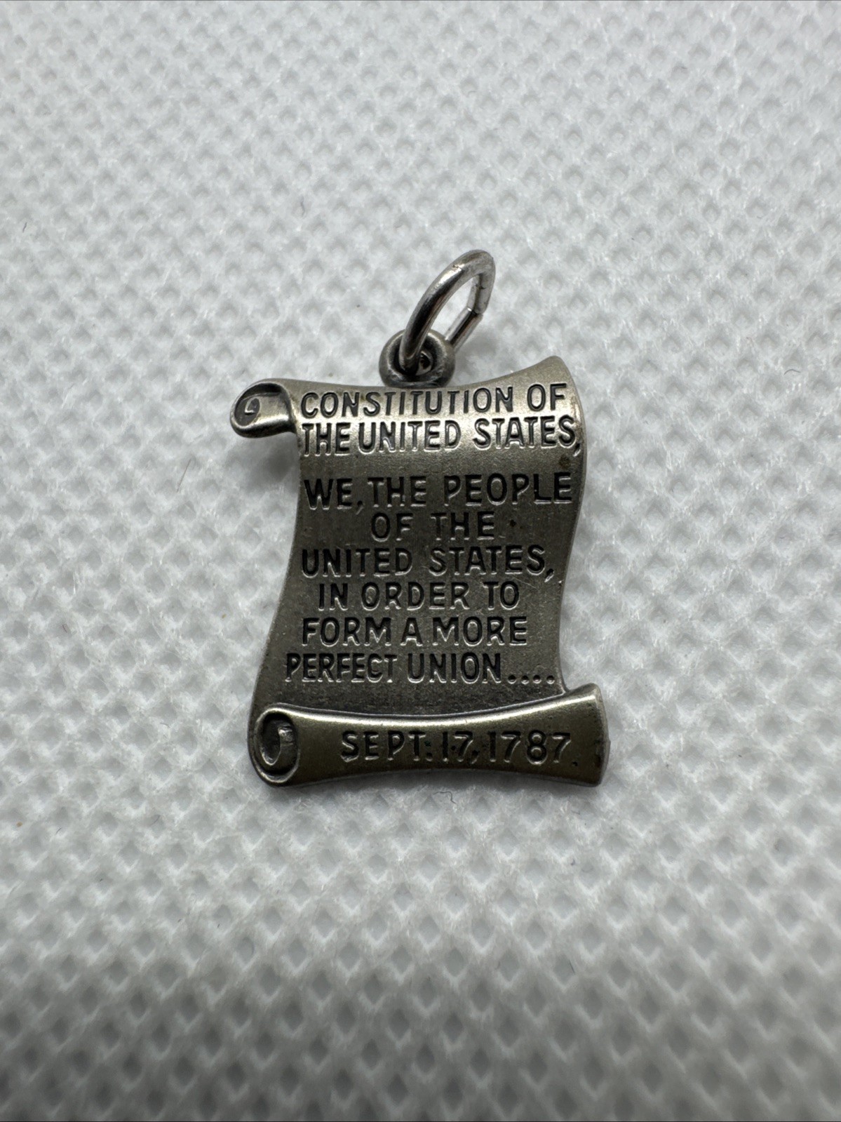 Charm Griffith Sterling Silver Karatclad CONSTITUTION OF THE US document A2