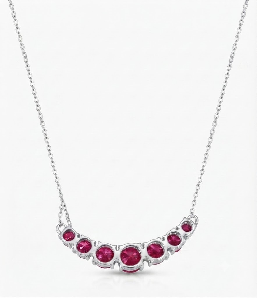 RARE 8.20 Ct Pink Diamond Necklace, Amazing Shine, FREE Diamond Studs