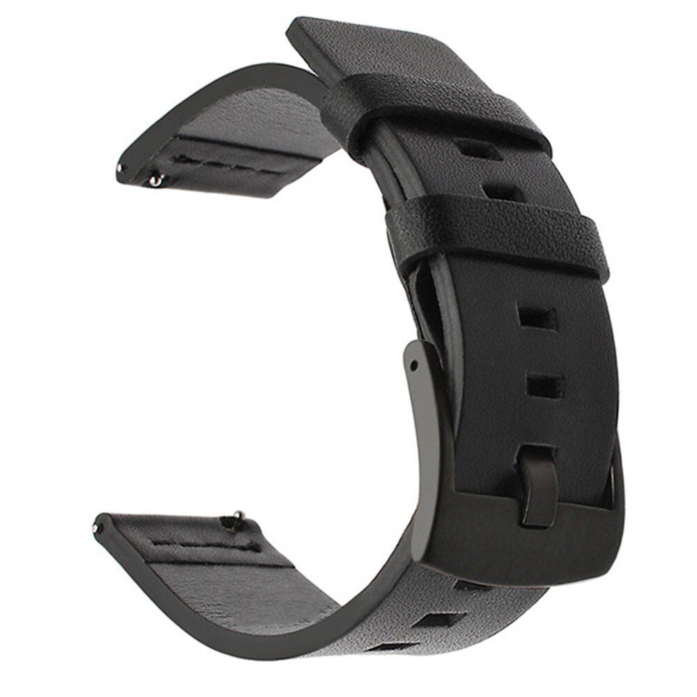1 Pack 24mm Microfiber Leather Black Watch Band Wrist Strap Quick Release HOT