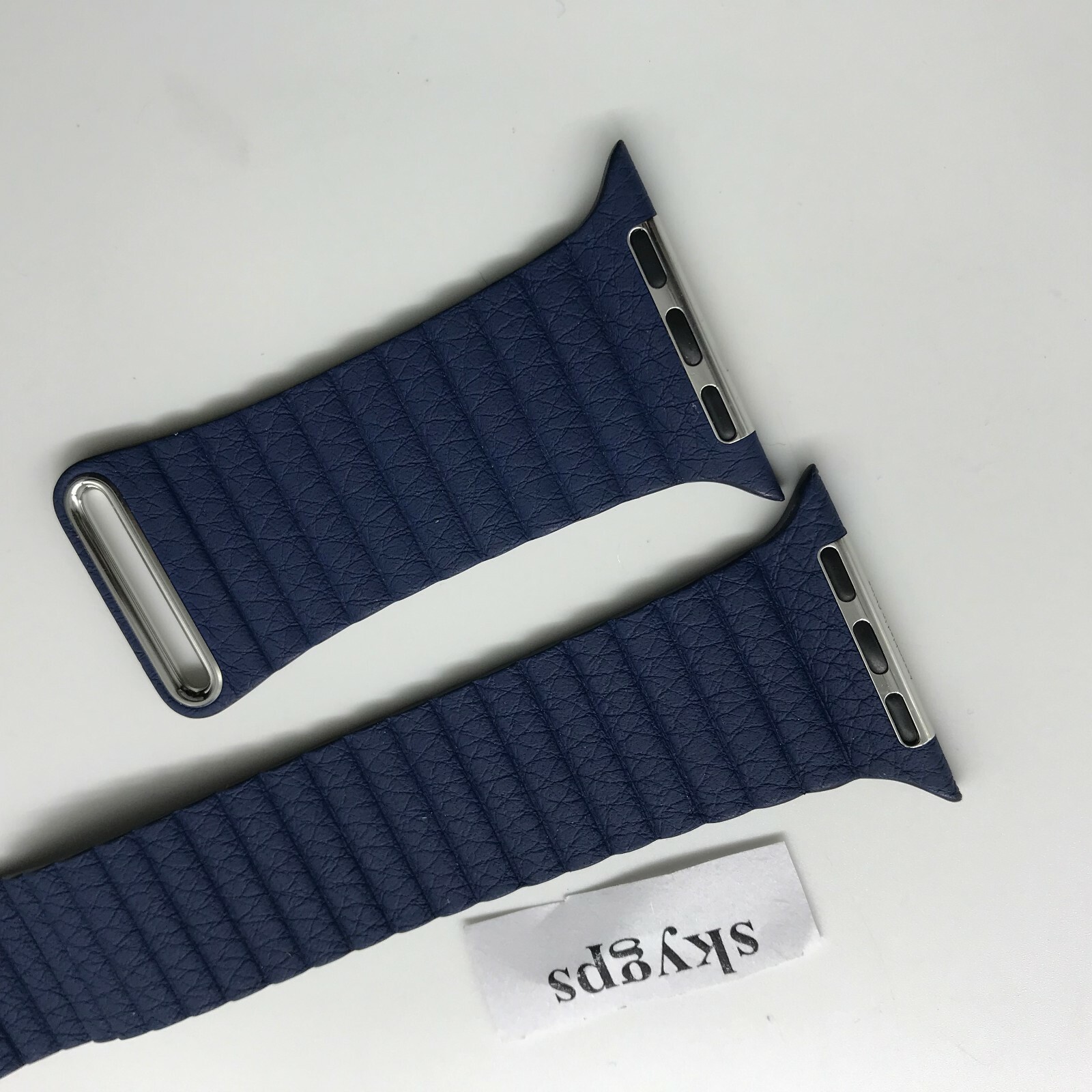 Original Apple Watch Series7 Leather Loop Band 42mm 44MM Bright Blue Large Strap