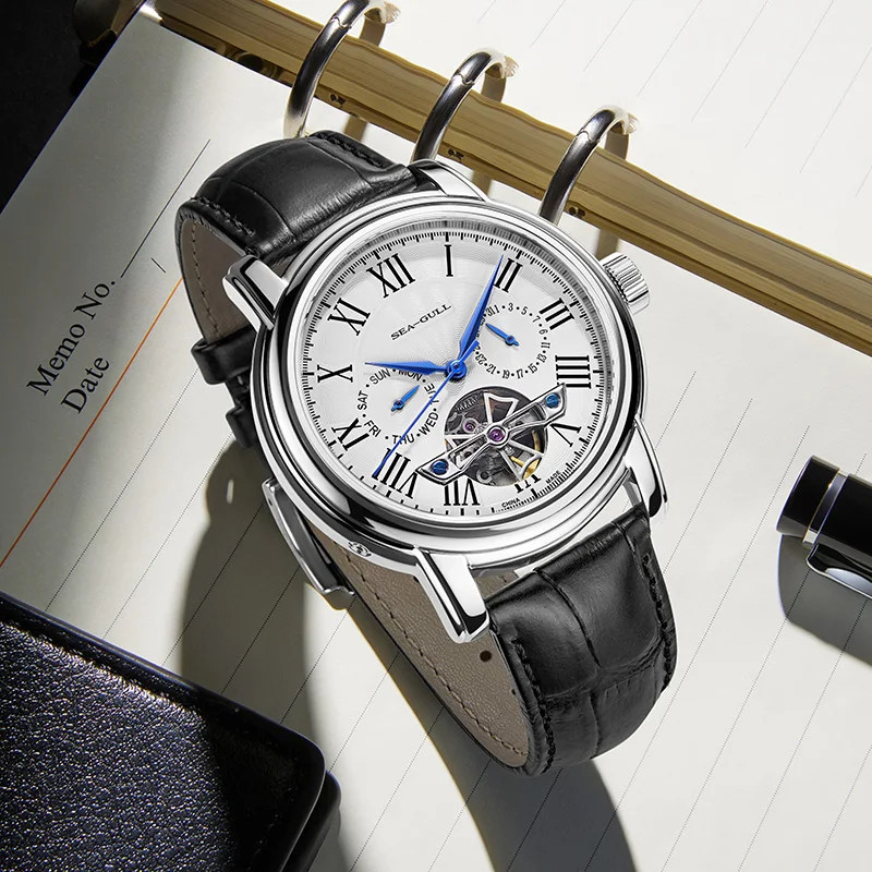 Seagull ST25 Movement Fashion Man Hollow Flywhee Casual Business Watch 819.624