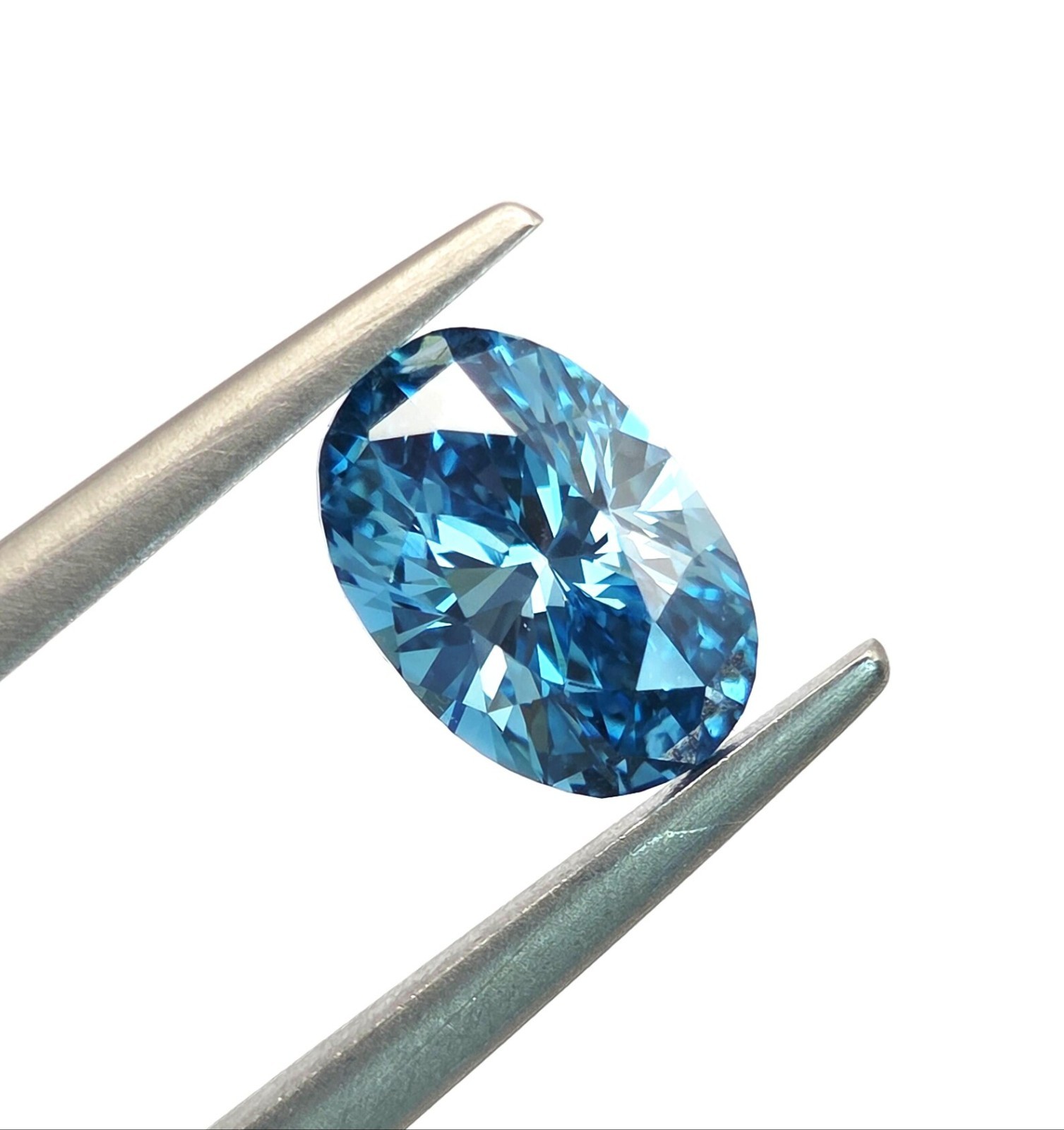CERTIFIED 7.00 Ct Natural blue Diamond oval LOOSE VVS/ 15 mm