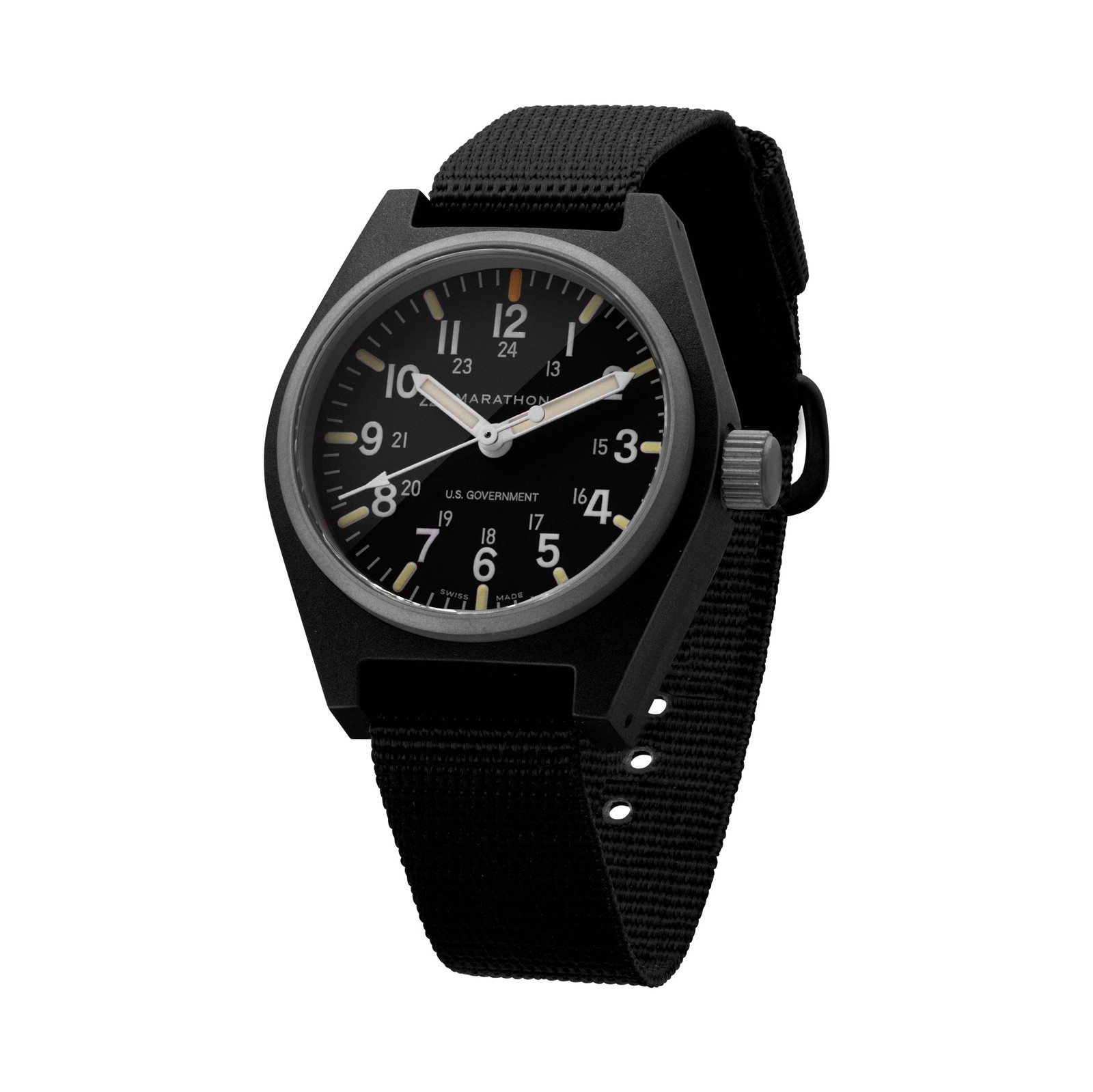 MARATHON Black US GOVERNMENT General Purpose Quartz (GPQ) Military Watch 34mm