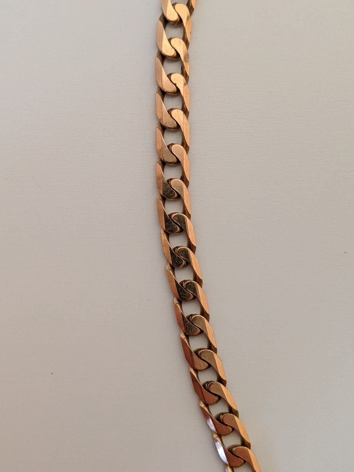 9ct Solid Gold Flat Curb Link Chain / Necklace – 51.5cm / 20.25” Length ~36g
