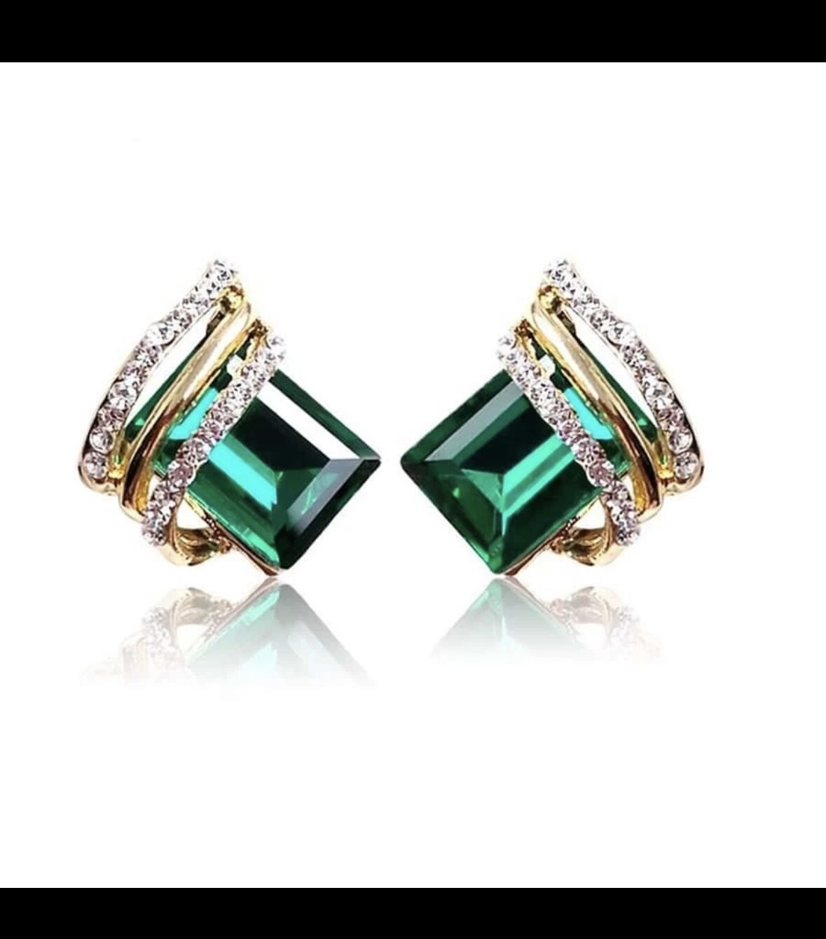 Glamorous Zinic Alloy Rhinestone Decor Stud Earrings For Women For a gift