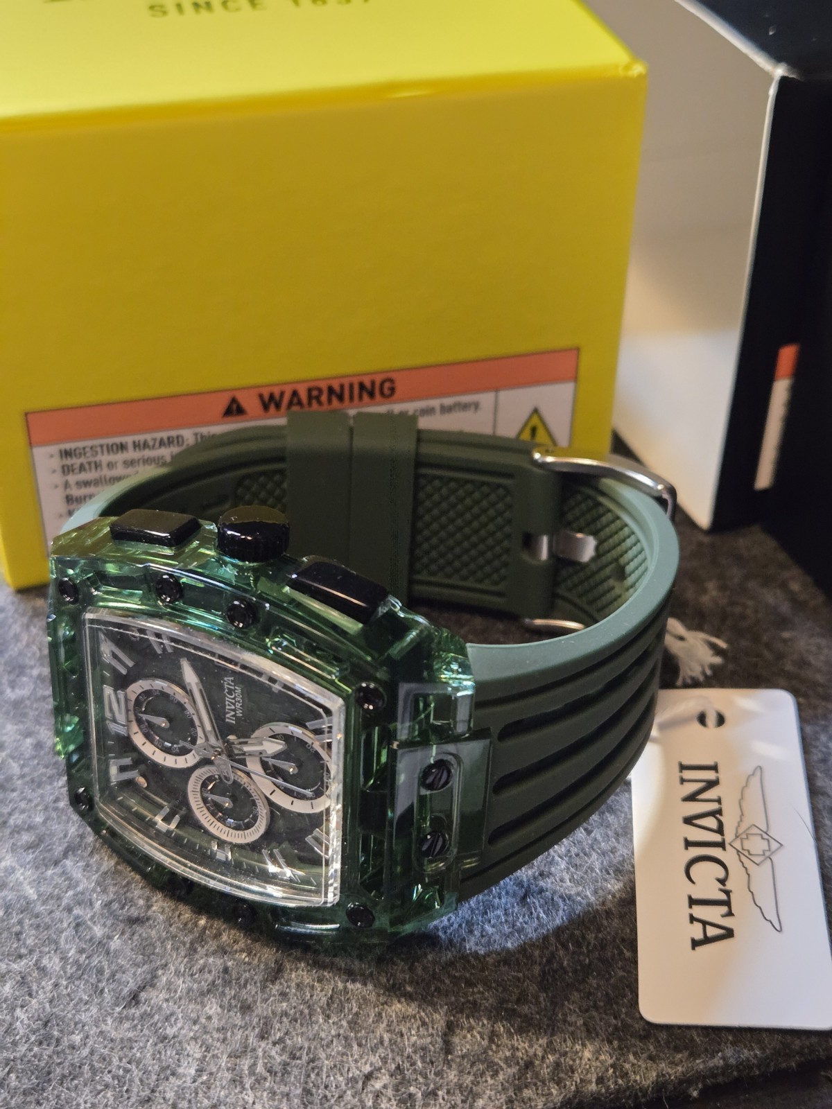 New – Invicta S1 Rally Allogrip Men’s Quartz Watch – 42mm Green Tone – 70144