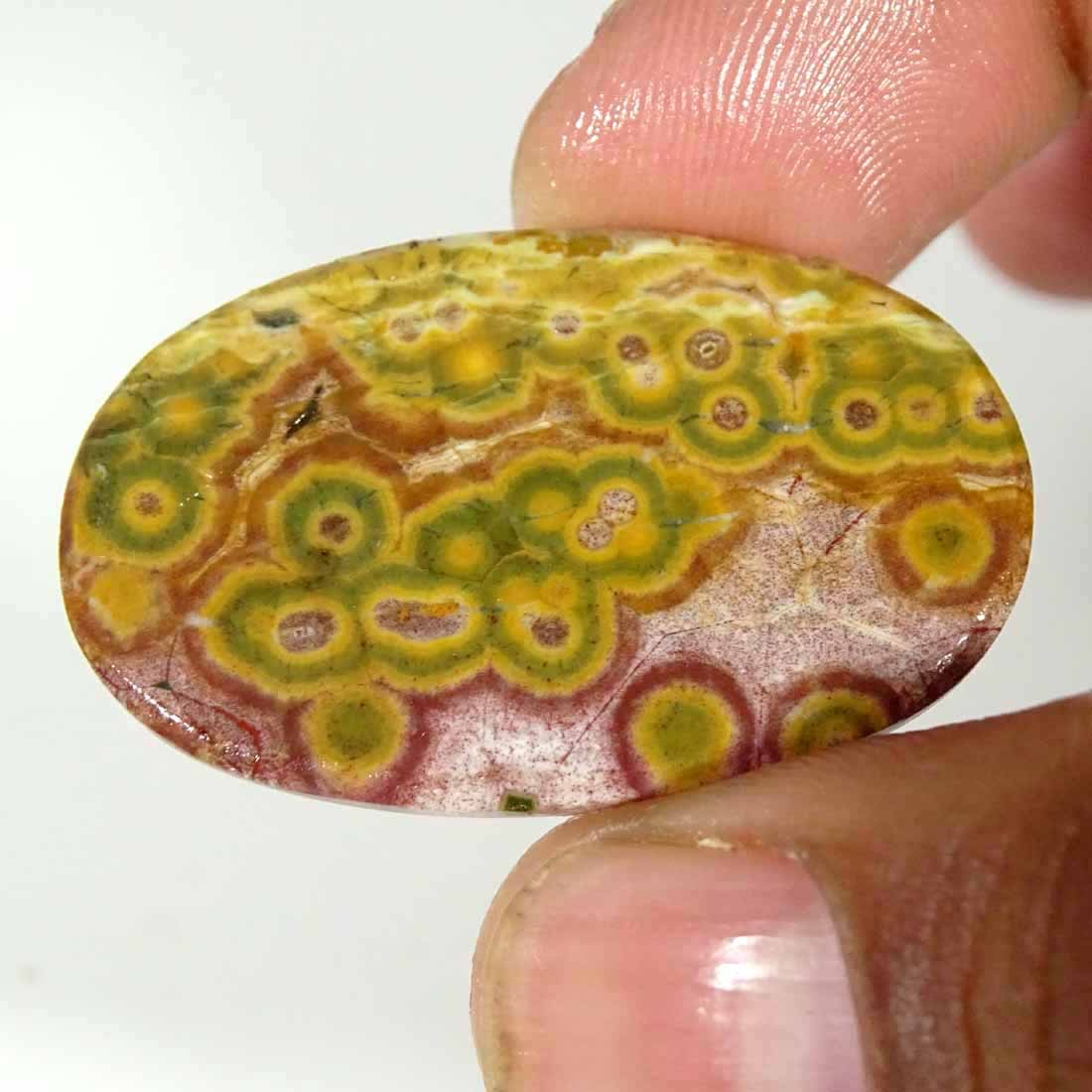 43.50Cts Ocean Jasper Loose Natural Gemstone Cabochon 24x37x6mm Oval