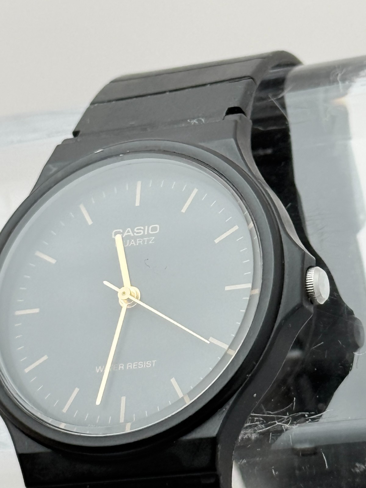 Casio MQ-24 35mm Quartz Black Gold-Tone Dial Vintage Minimalist Watch