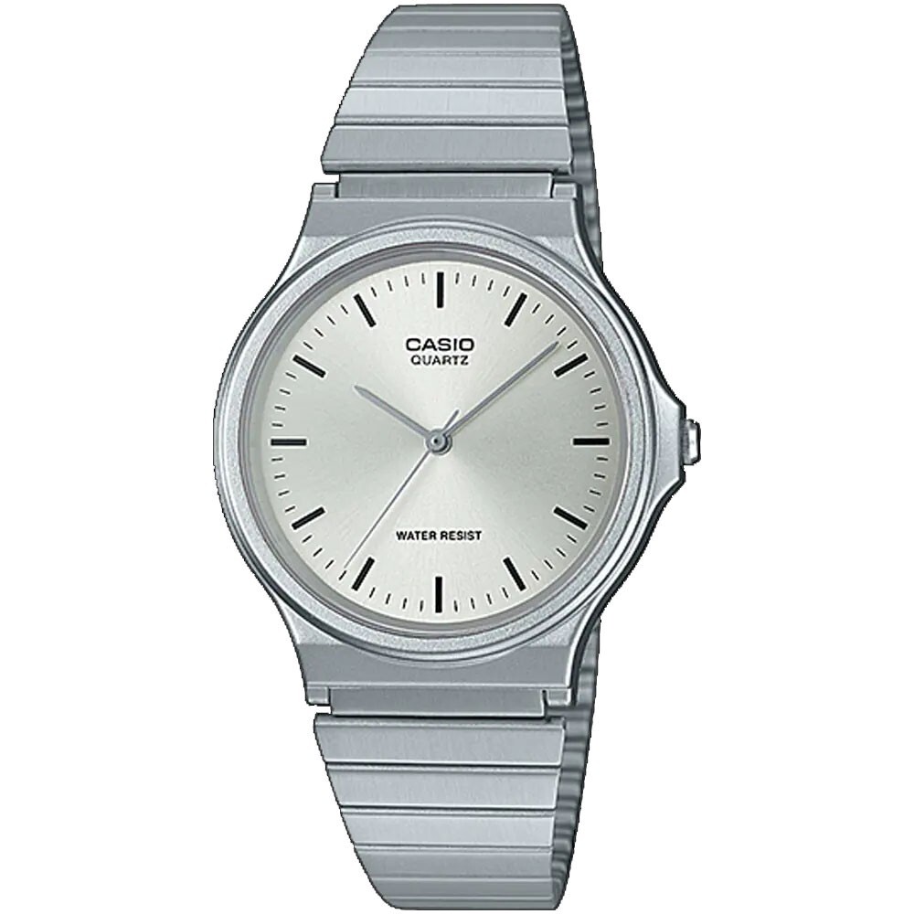 Casio MQ24D-7E Men’s Stainless Steel Band Casual Silver Index Dial Analog Watch