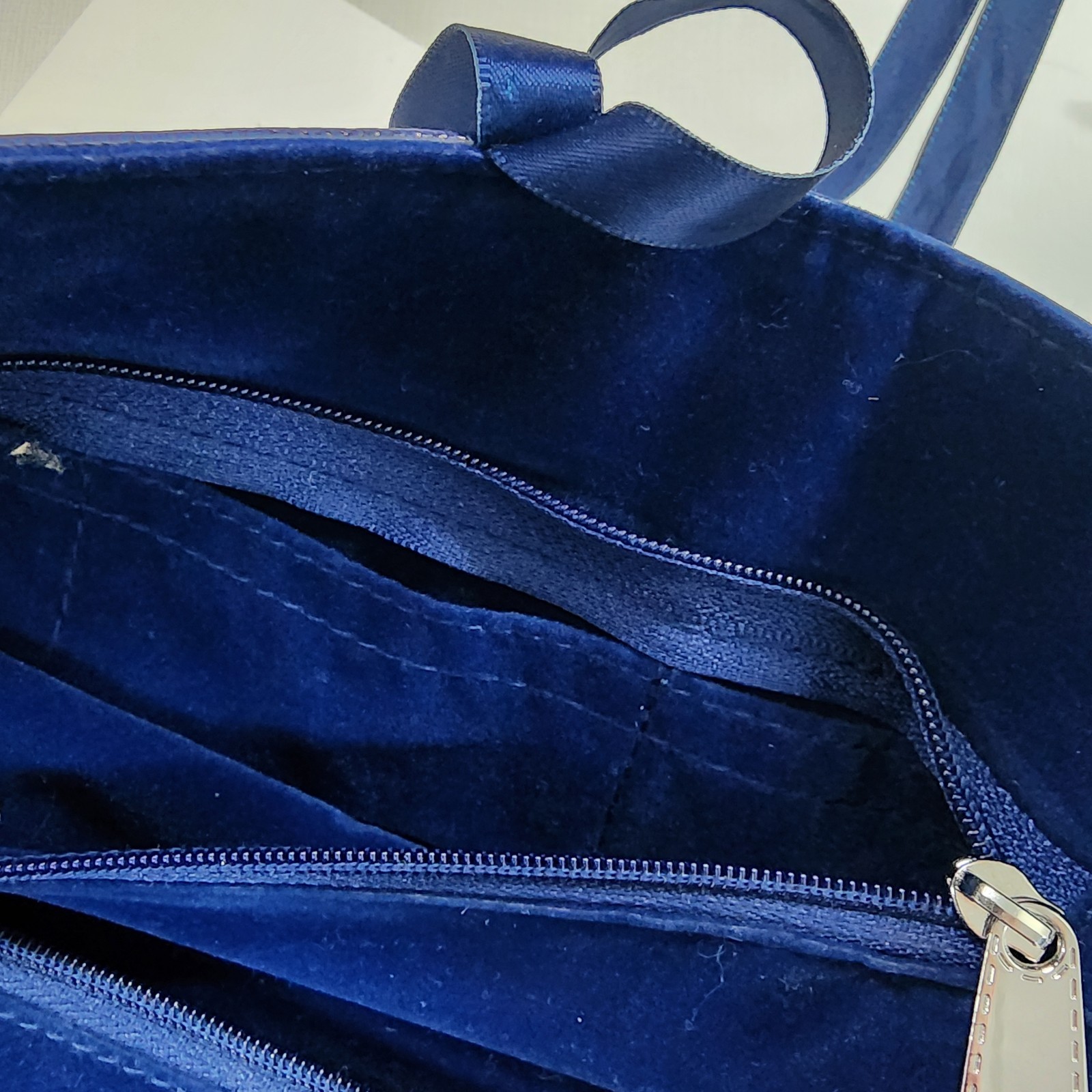 Brighton Nautical Travel Jewelry Roll Blue Velvet Lined Zippered Compartments