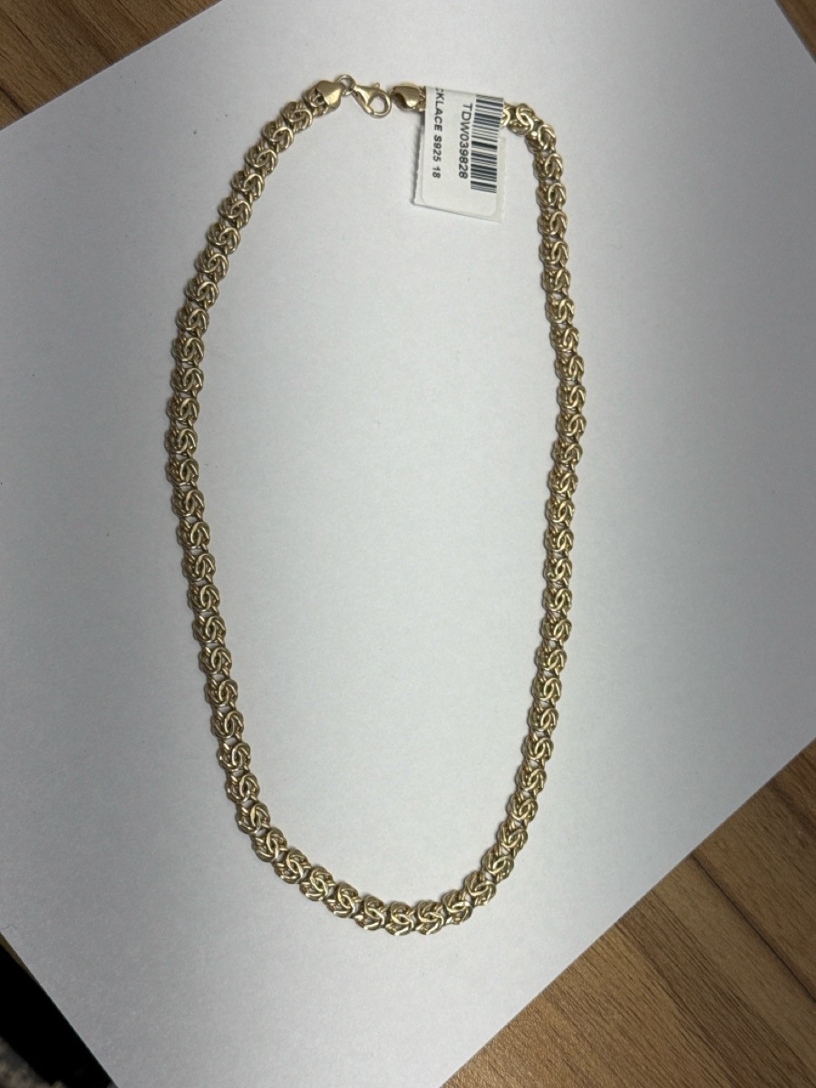 BYZANTINE CHAIN NECKLACE S925 18.5 IN (TDW039828)