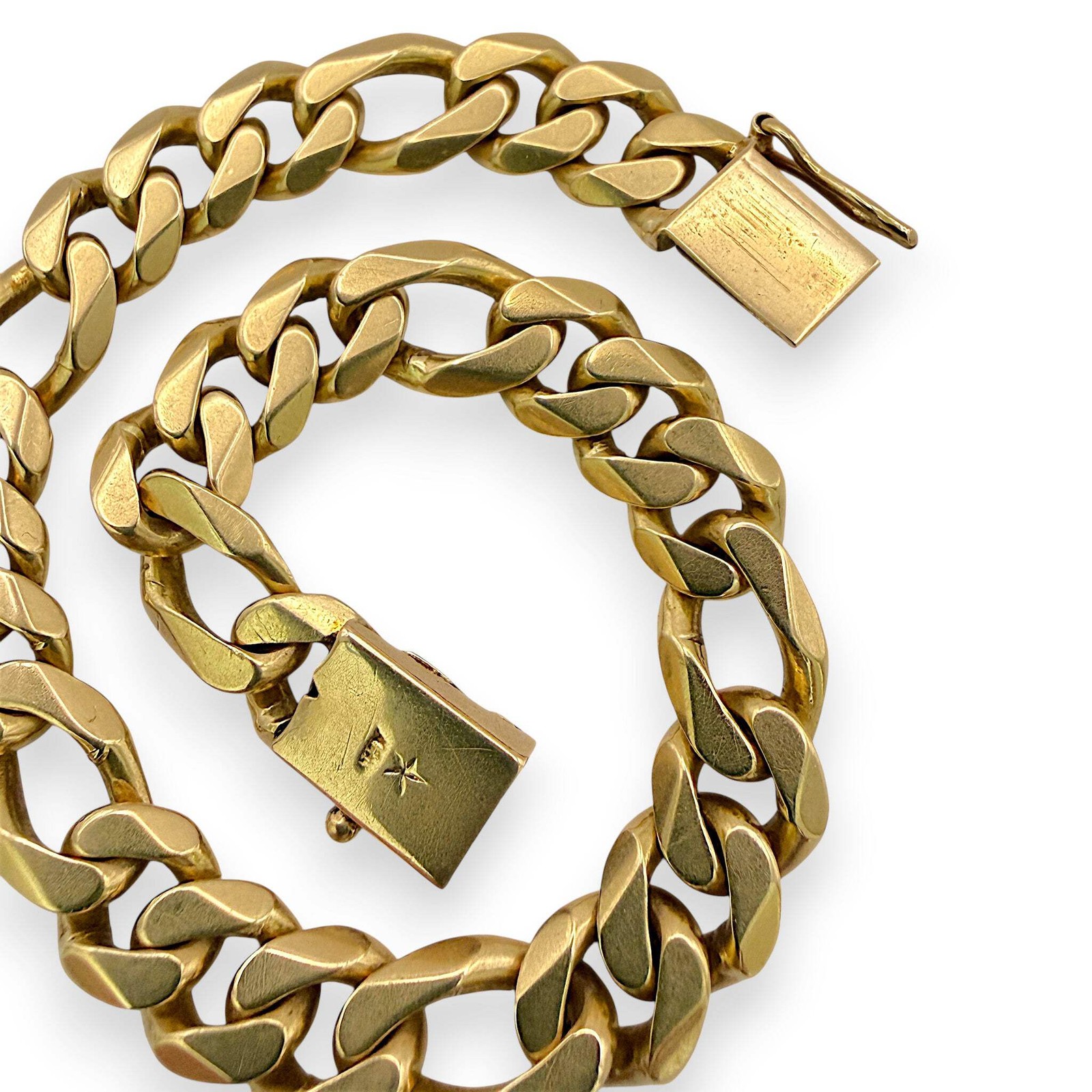 NZGD | 18ct Gold Imperial Figaro‑Curb Bracelet 23cm