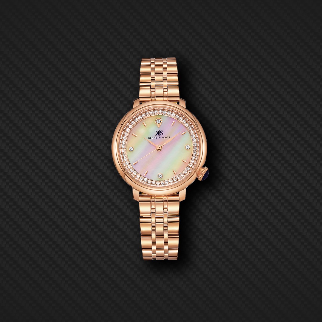 Kenneth Scott Women’s Analog Watch | White Dial, 30mm, 30 m (3 ATM)