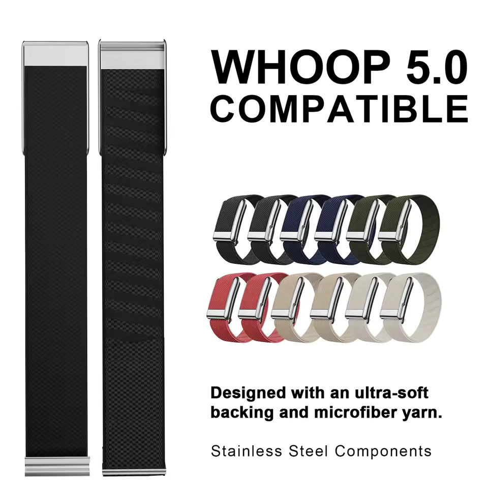 Luxury Nylon Adjustable Sport Metal Frame Band Strap For Whoop 5.0 One/Peak/Life
