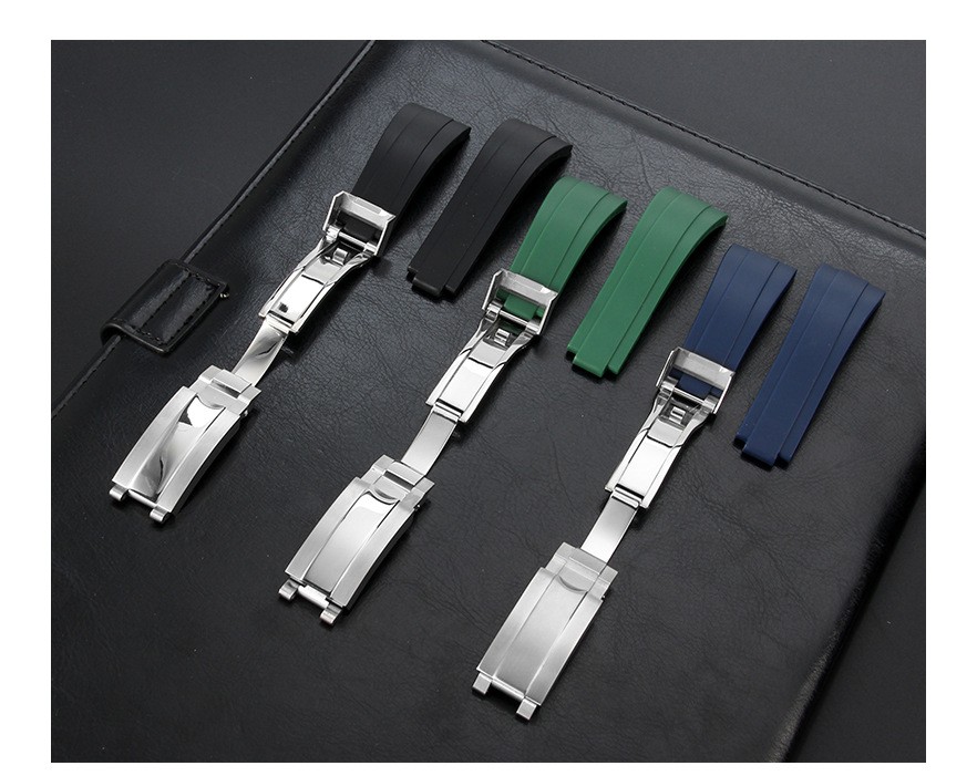 stainless steel watch buckle Micro-adjustable folding clasp 9x9mm for Rolex