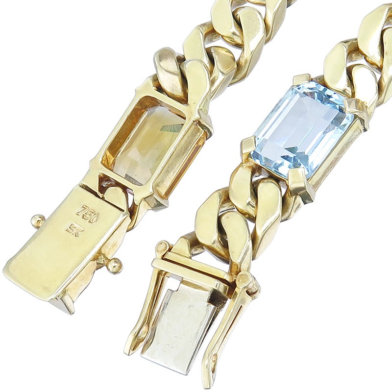 Bracelet with gemstones 750 yellow gold