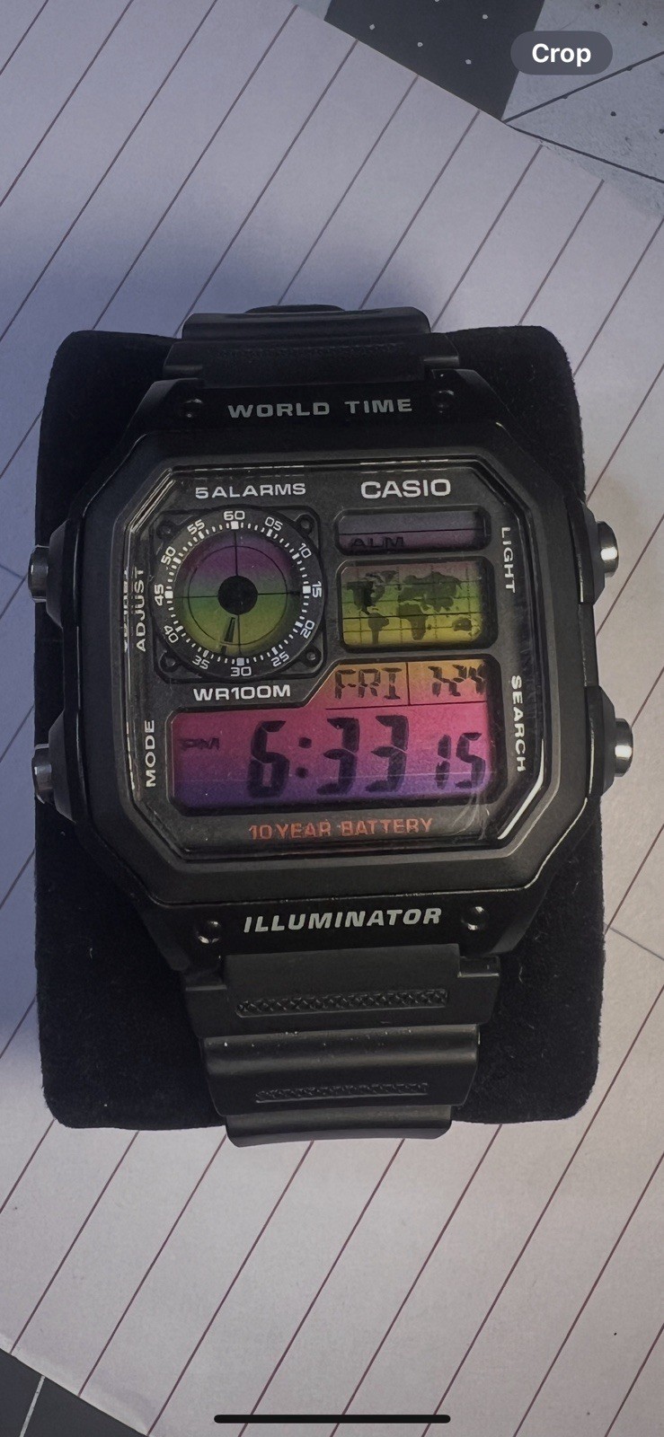Casio AE1200 Royale Custom Mod With Extra Filters Moon Flag Colored Fade