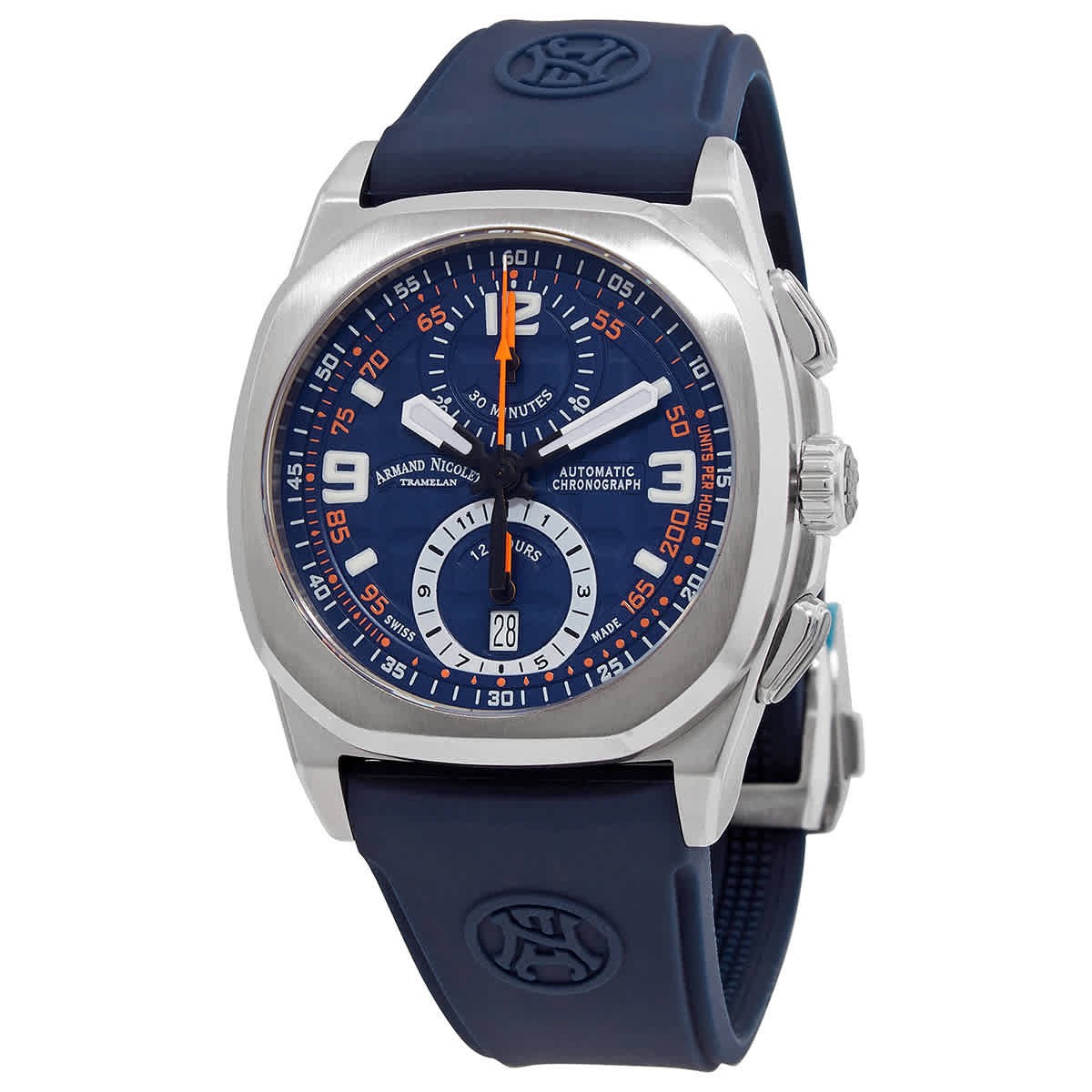 Armand Nicolet JH9 Chronograph Automatic Blue Dial Mens Watch A668HAA-BO-GG4710U