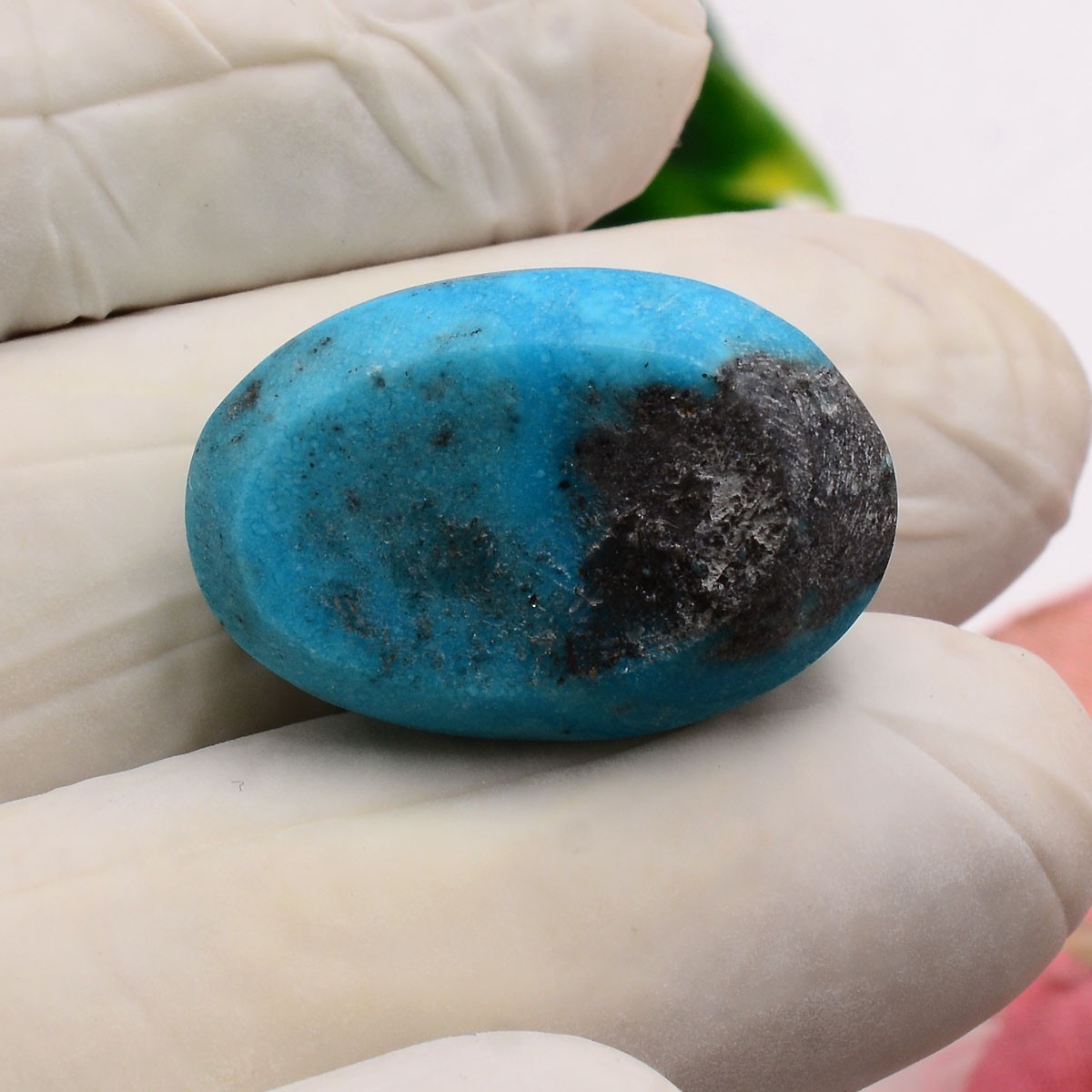 35.36 Cts Natural Persian Turquoise 23mmx16mm Oval Cabochon Untreated Gemstone