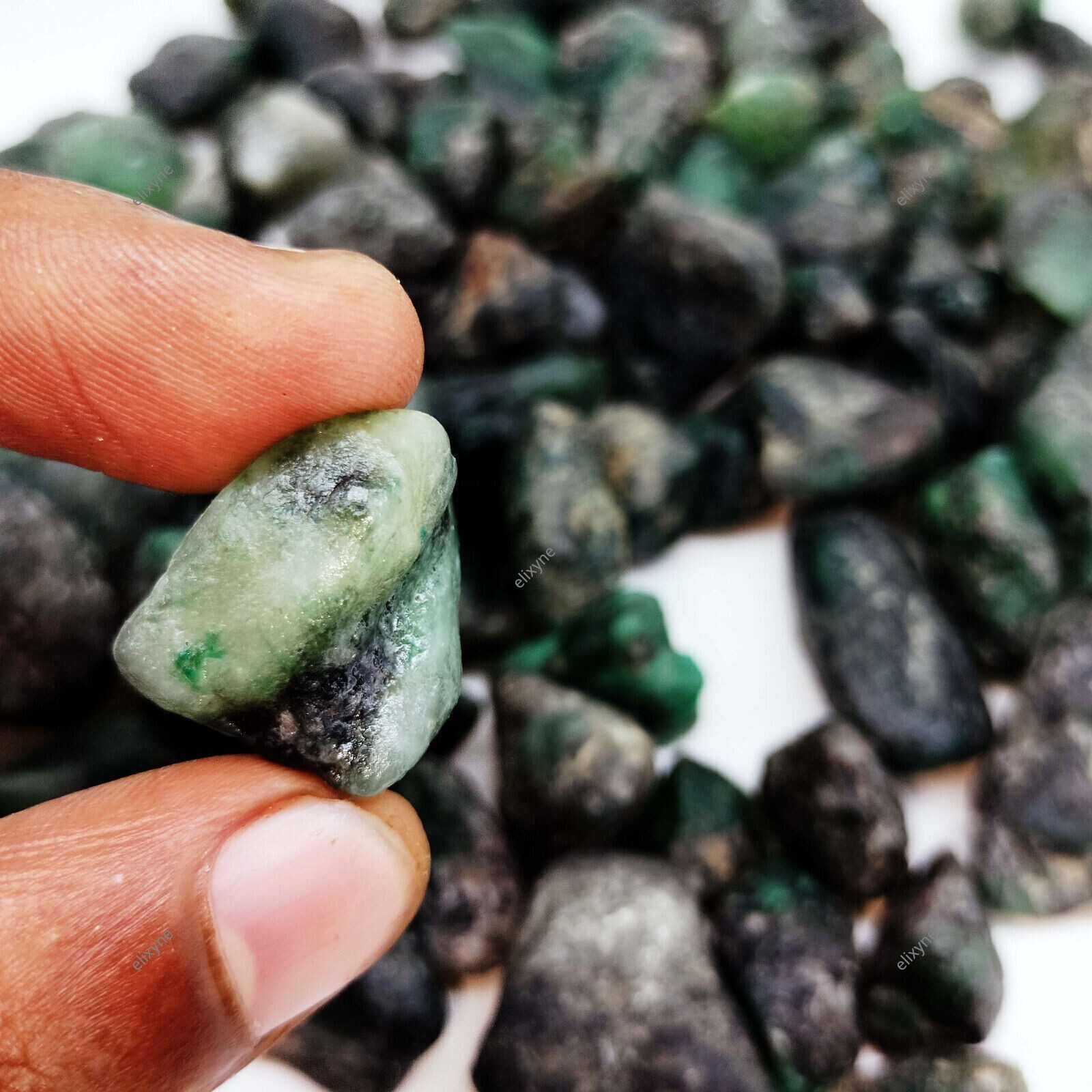 1308 Cts Natural Zambian Uncut Green Emerald UNTREATED Rough Lot Certified