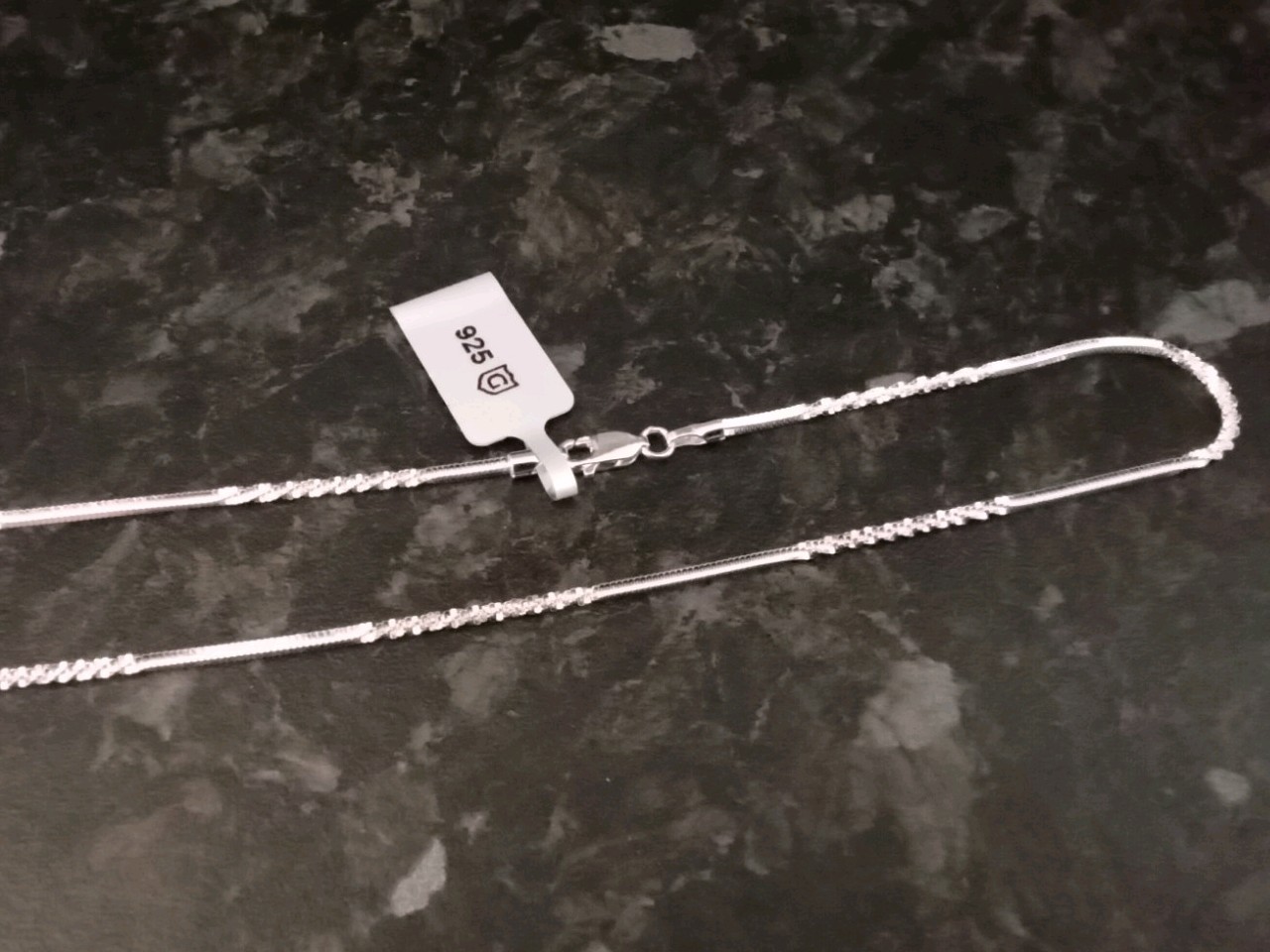 46cm 18″ Sterling Silver Snake/twisted Chain 925, 2mm Wide With Lobster Clasps
