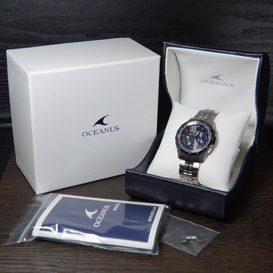 CASIO OCEANUS Manta OCW-S1400-1AJF Titanium Solar Atomic Chronograph Watch Japan