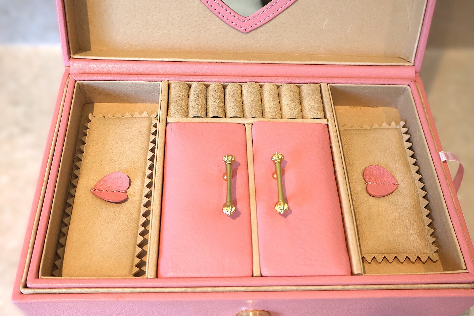 Juicy Couture Light Pink Soft Leather Train Case Jewelry Box & Storage – Vintage