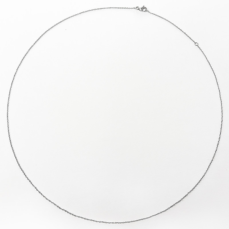 New Pure Titanium Necklace Wide 1.2mm Lightweight Anti Allergic Length 20 Inches