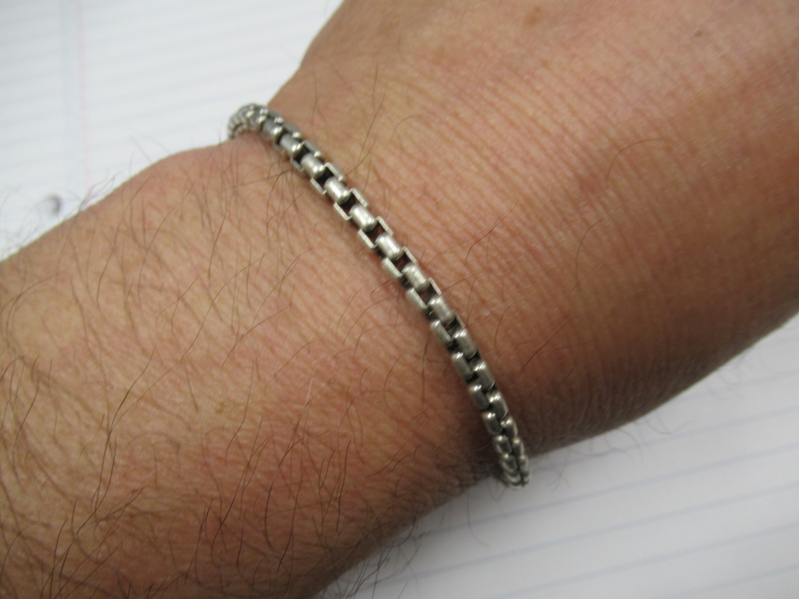 John Hardy 3.17mm 925 Sterling Box Chain Bracelet 7 7/8″ Long Nice BIN Price!