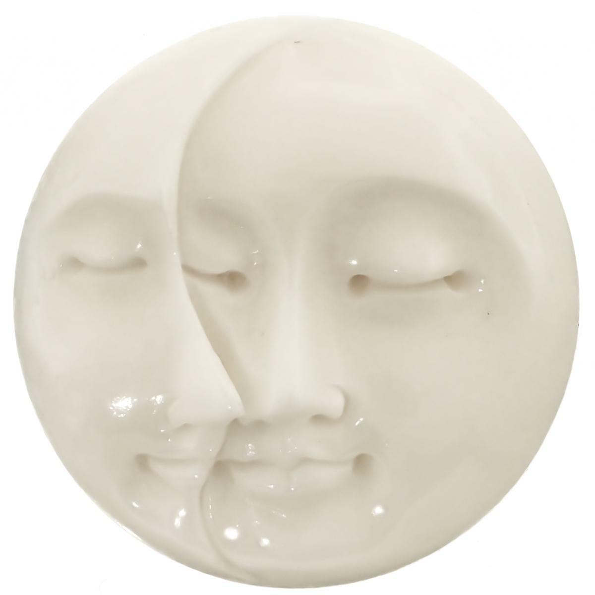1″ 25mm 1-5-10Pcs Lot Closed Eye Crescent Moon Sun Duo Bison Bone Bead Cabochon