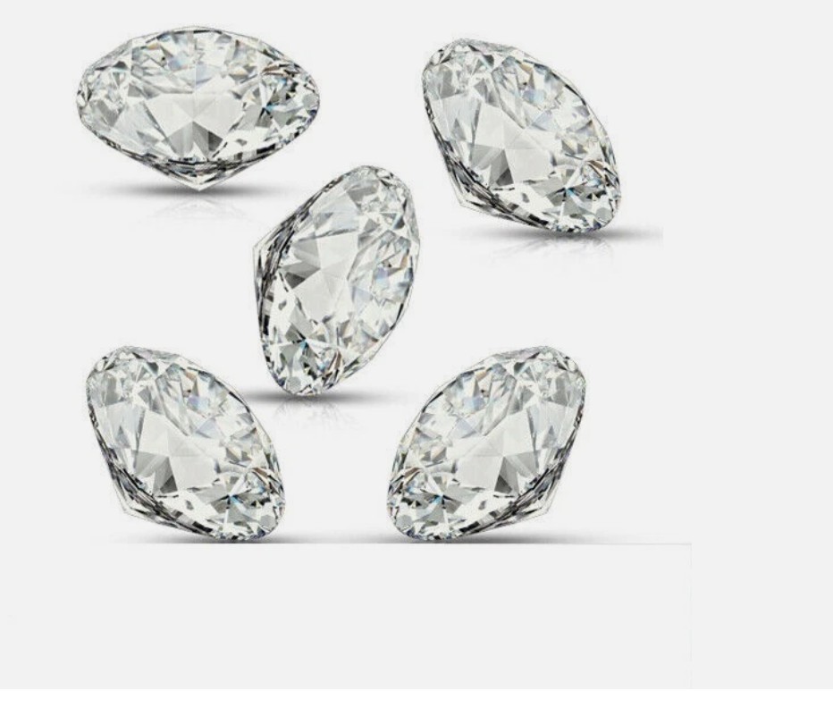 IF Clarity Loose CVD Diamond 0.20 Ct Lab Grown 2.10 mm Round 5 Pcs Lot Certified
