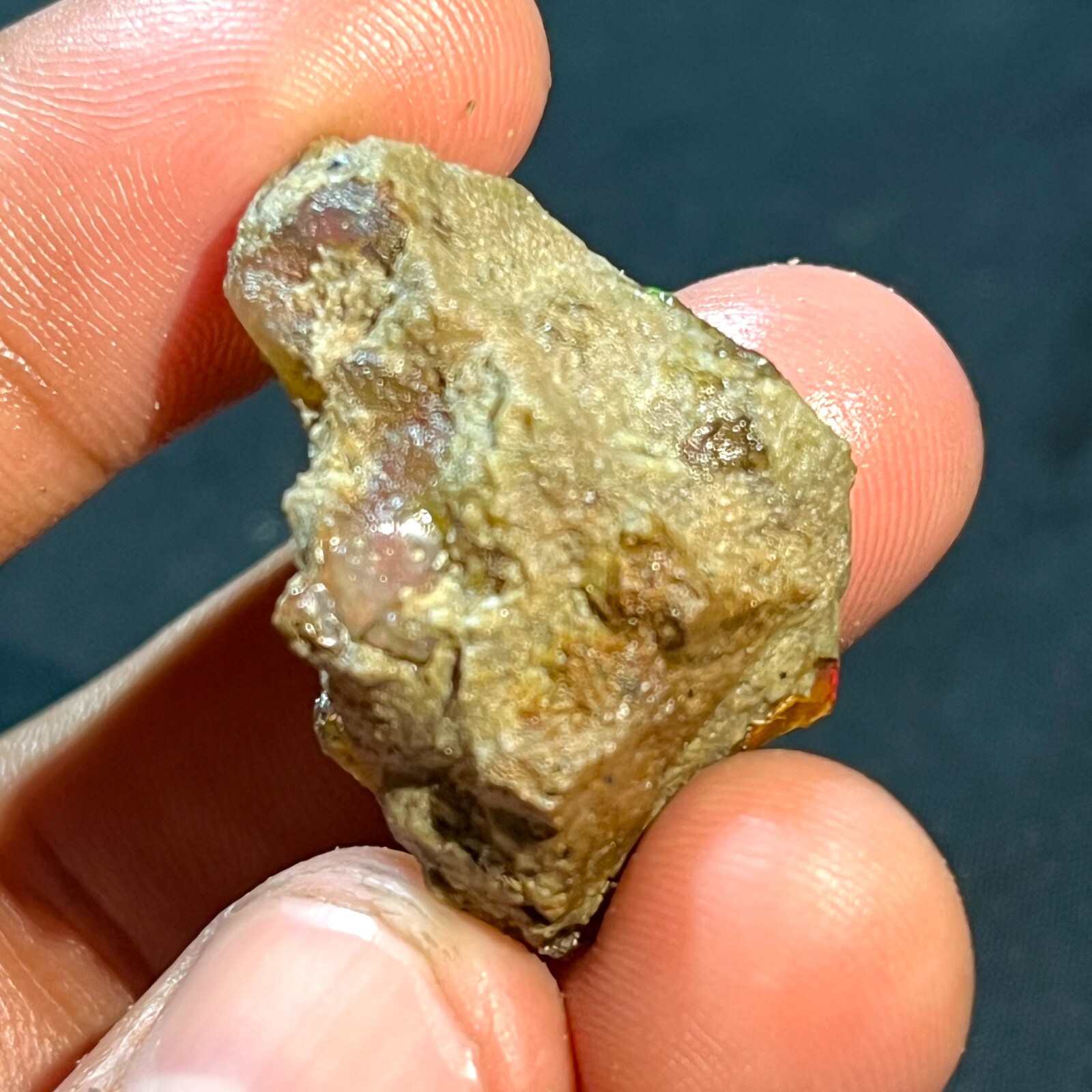 38 Carat Opal Rough Natural Ethiopian Opal Raw Welo Opal Multi Fire Gemstone