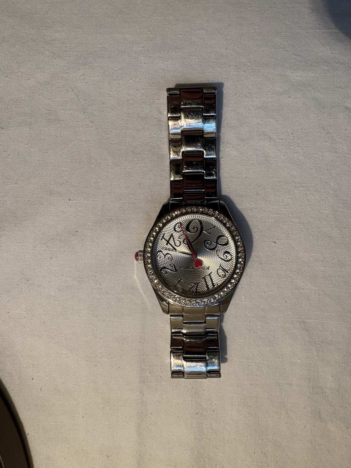 Wittnauer Women’s Quartz Stainless Steel Watch Gem-Set Bezel Arabic 30m