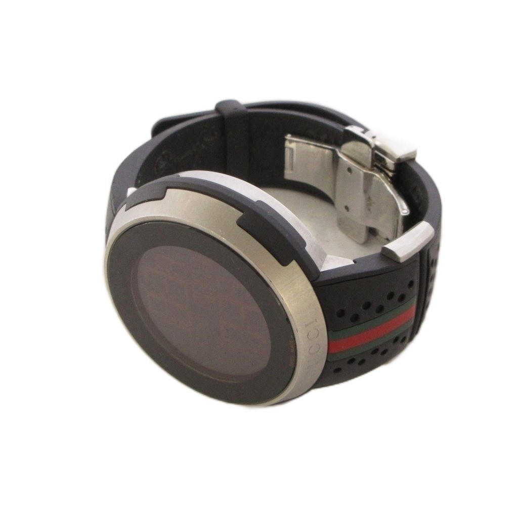 【Watch】GUCCI 114.1 Eye Digital Watch Stainless Steel Rubber Silver