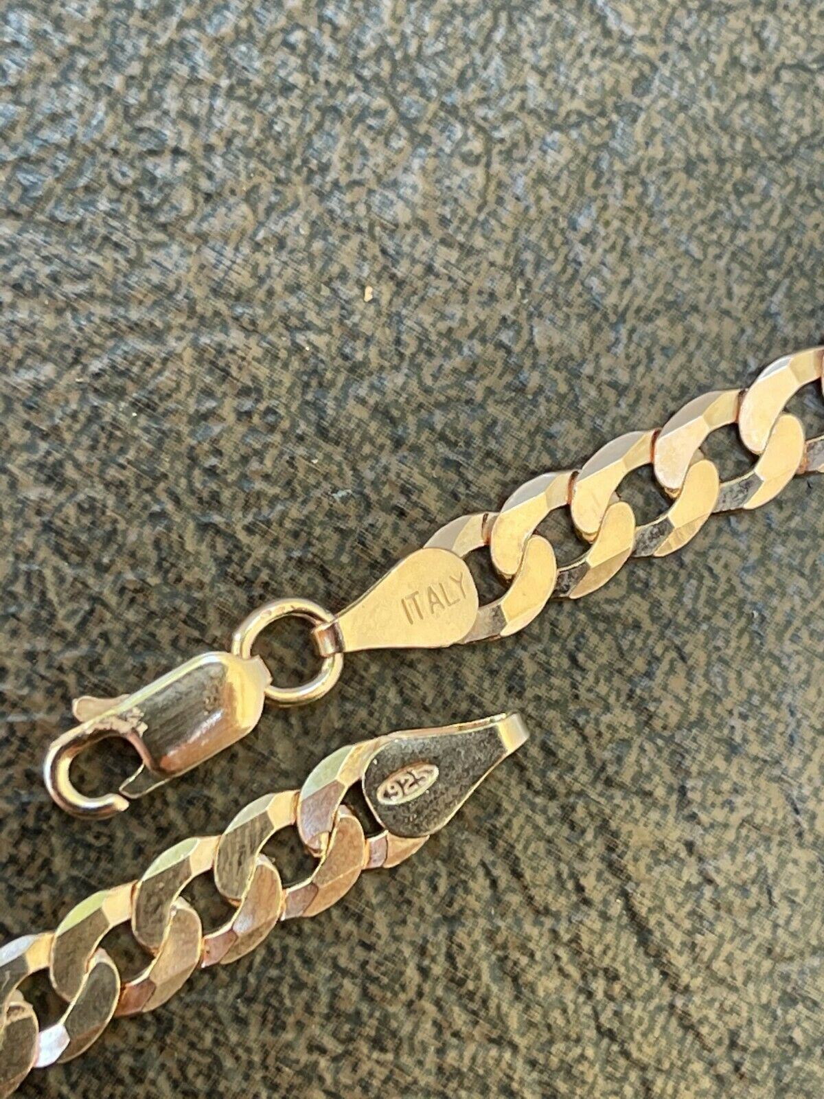 14k Rose Gold Plated REAL Solid 925 Silver Flat Cuban Link Chain Necklace 3-8mm